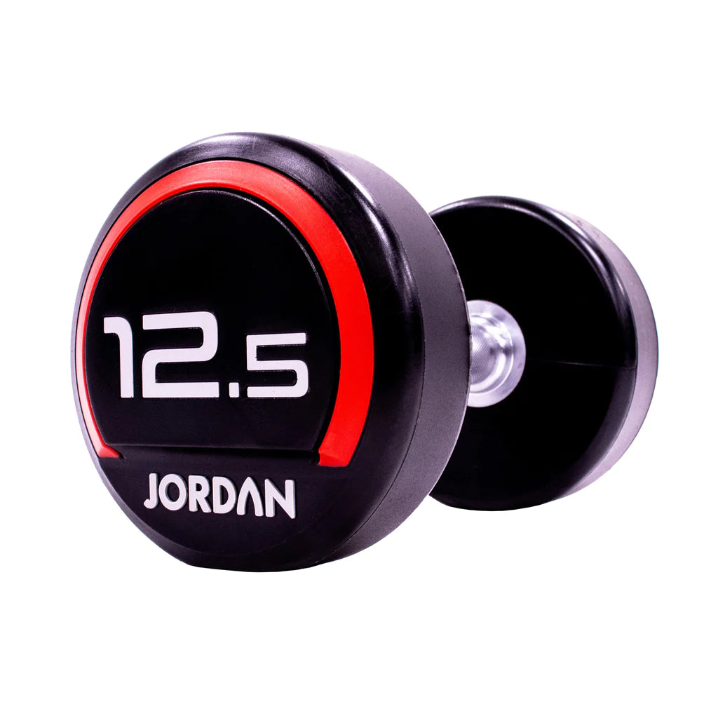 JORDAN Urethane Dumbbells Pairs and Sets- Up to 75kg (Red)