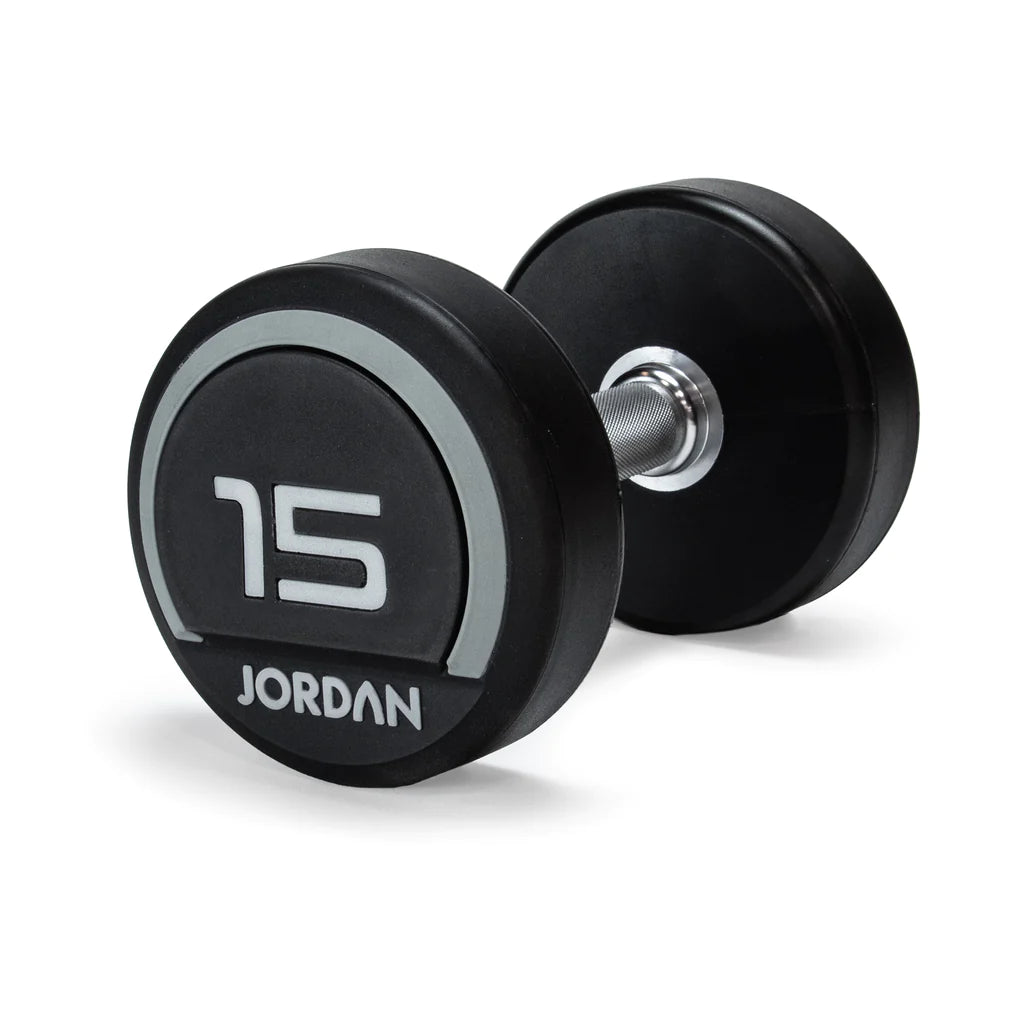 JORDAN Urethane Dumbbells Pairs and Sets- Up to 75kg (Gray)