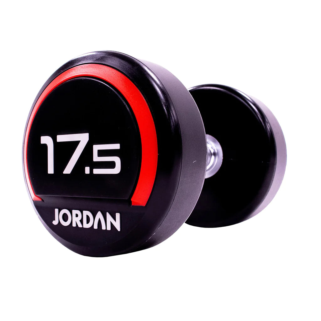 JORDAN Urethane Dumbbells Pairs and Sets- Up to 75kg (Red)