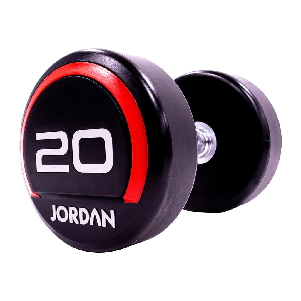 JORDAN Urethane Dumbbells Pairs and Sets- Up to 75kg (Red)