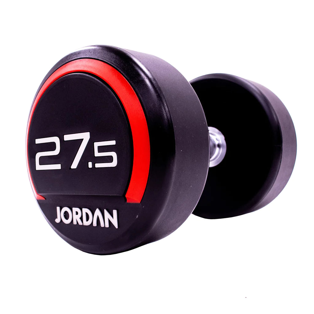 JORDAN Urethane Dumbbells Pairs and Sets- Up to 75kg (Red)