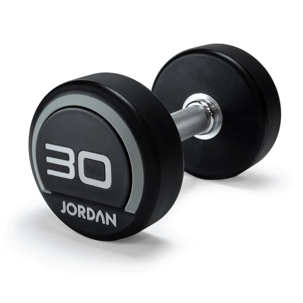 JORDAN Urethane Dumbbells Pairs and Sets- Up to 75kg (Gray)