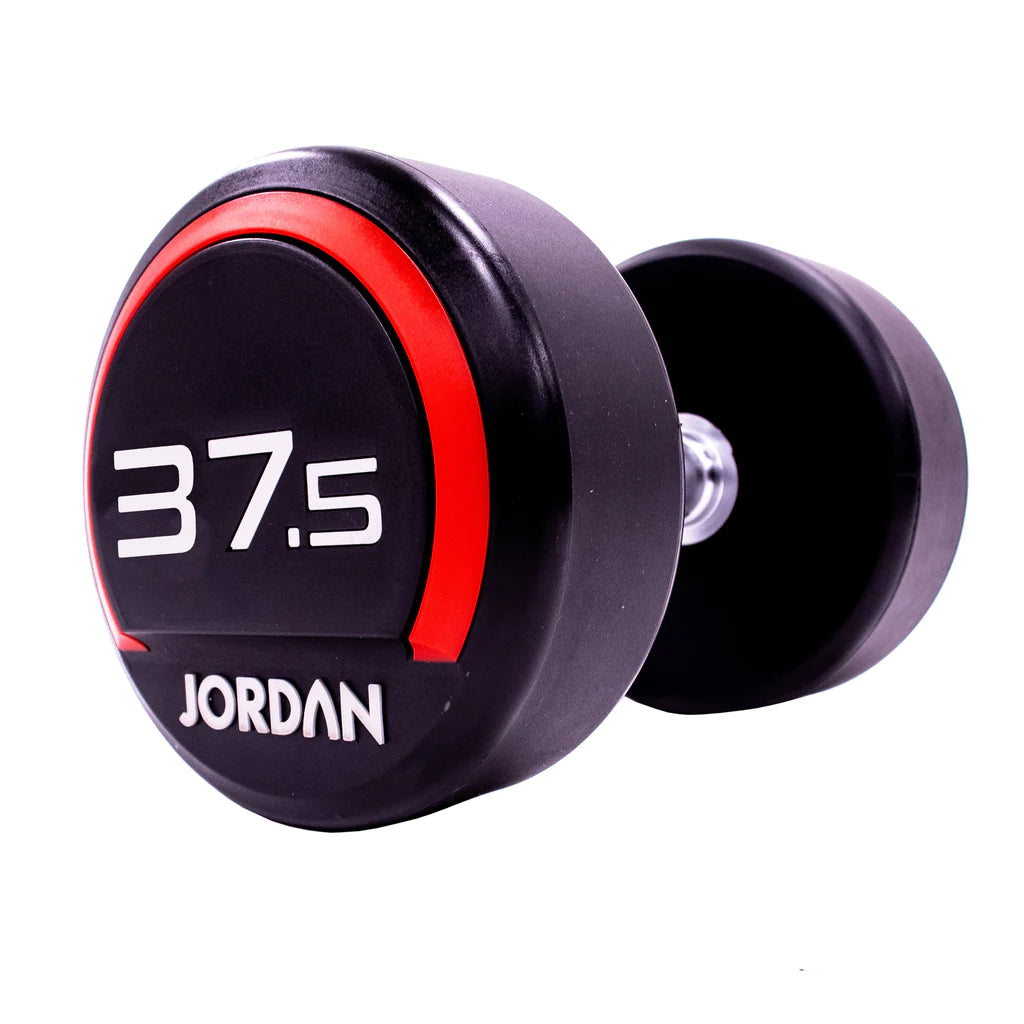 JORDAN Urethane Dumbbells Pairs and Sets- Up to 75kg (Red)