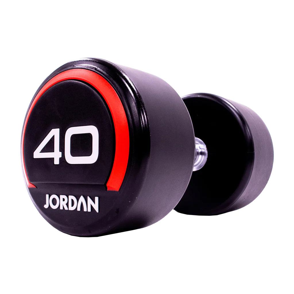 JORDAN Urethane Dumbbells Pairs and Sets- Up to 75kg (Red)