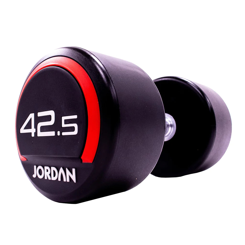 JORDAN Urethane Dumbbells Pairs and Sets- Up to 75kg (Red)