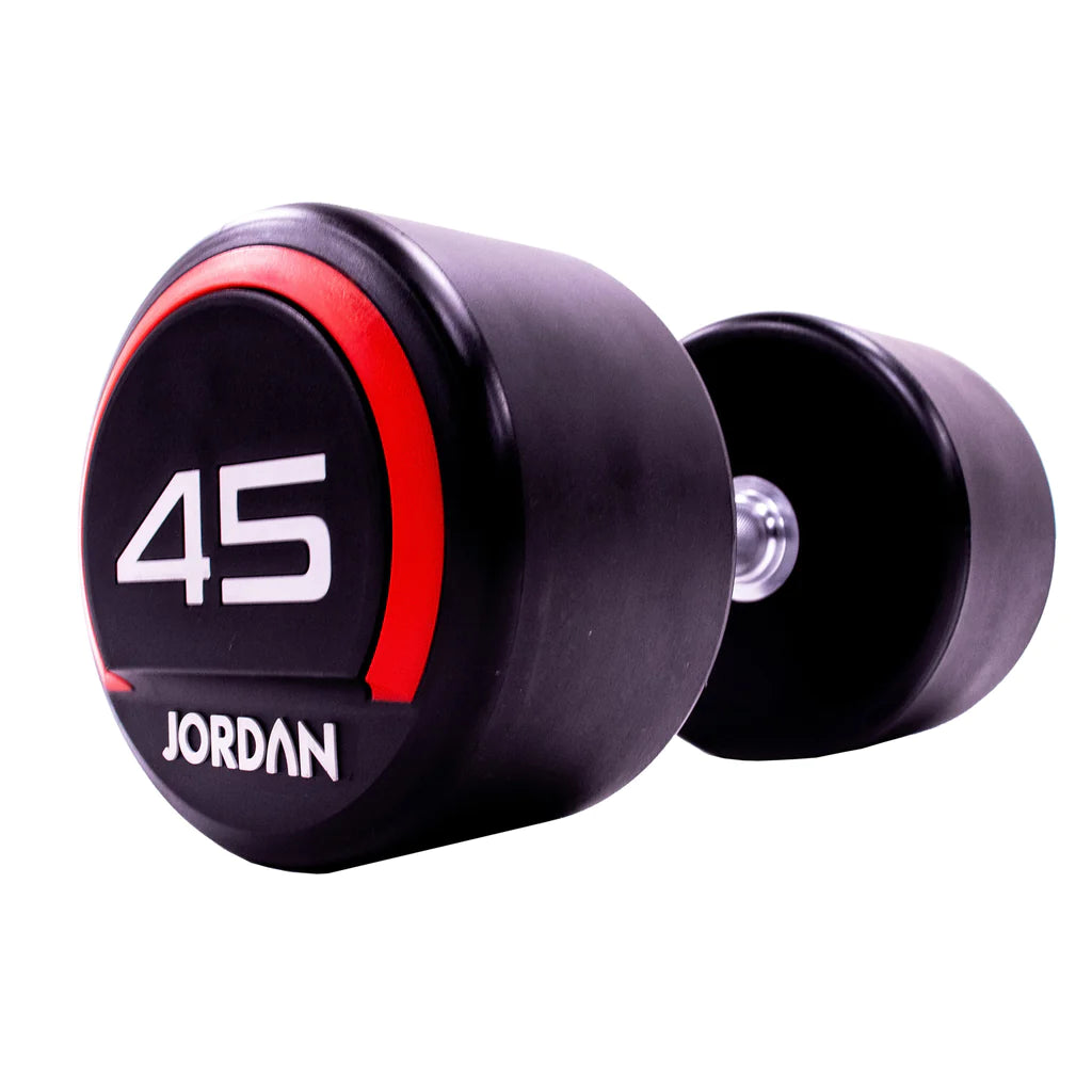 JORDAN Urethane Dumbbells Pairs and Sets- Up to 75kg (Red)