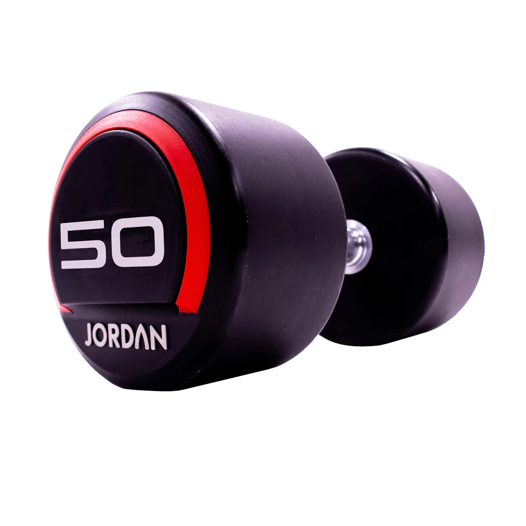 JORDAN Urethane Dumbbells Pairs and Sets- Up to 75kg (Red)