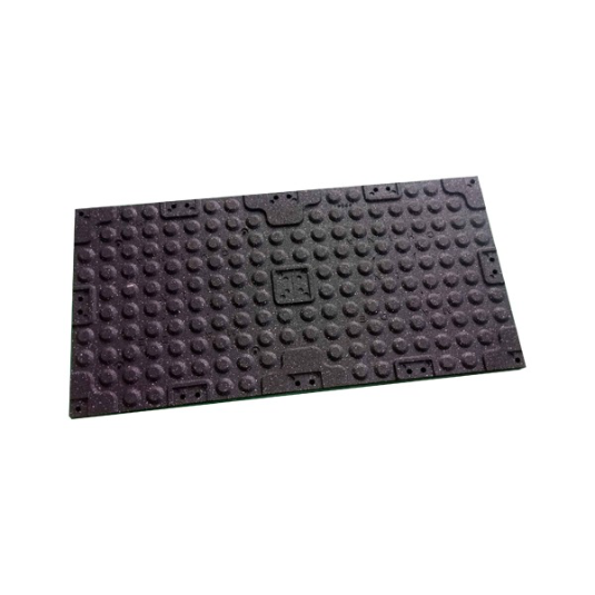 GymGear 20mm Premium Black Rubber Tile (1m x 0.5m / Grey fleck)
