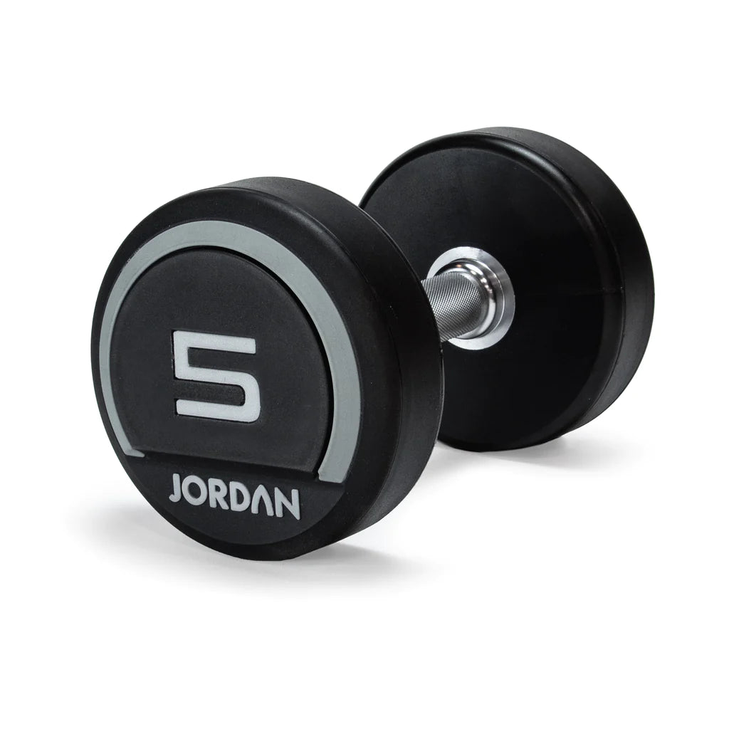 JORDAN Urethane Dumbbells Pairs and Sets- Up to 75kg (Gray)