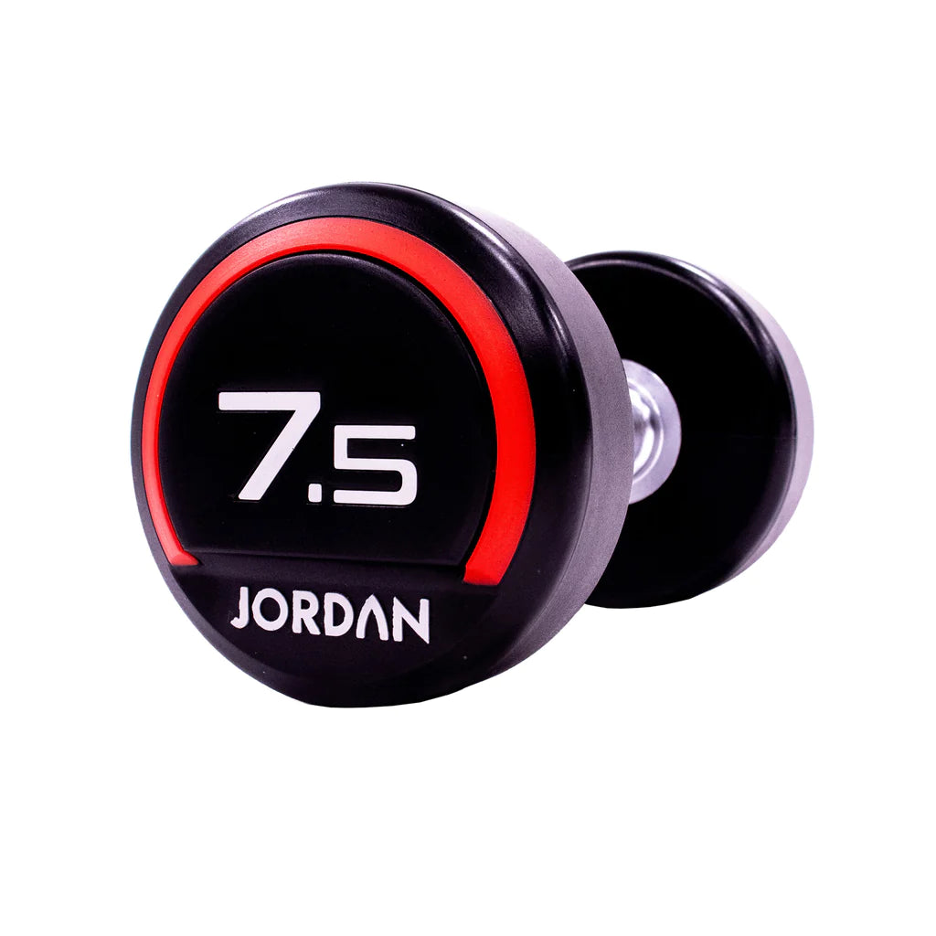 JORDAN Urethane Dumbbells Pairs and Sets- Up to 75kg (Red)