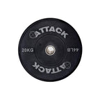 Attack Strength Olympic Solid Rubber Black Bumper Plates