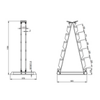 GymGear A Frame Hex Dumbbell Rack