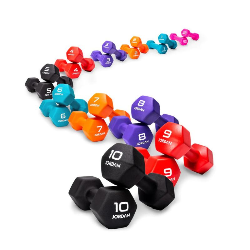 JORDAN Neoprene Studio Hex Dumbbells
