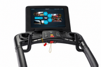 Woodway 4Front treadmill console with 21-inch touchscreen display on a white background