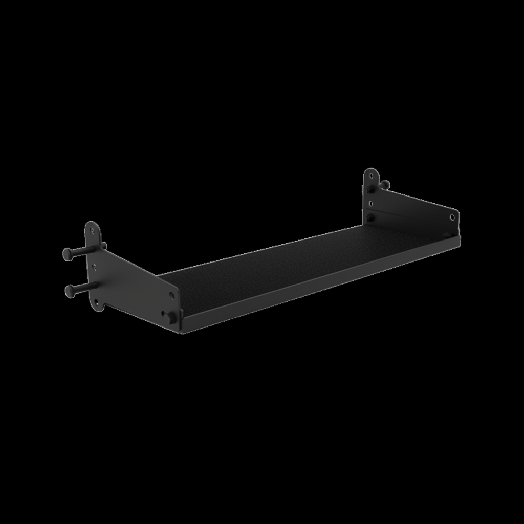 JORDAN J75 Storage Shelves — commercial rack attachment matte black finish